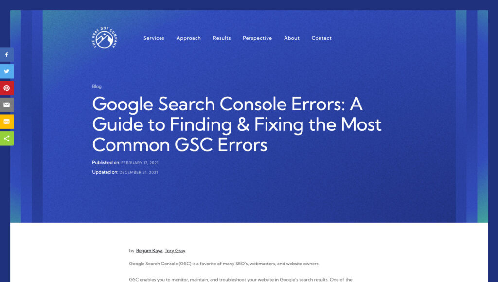 Google Search Console Errors: A Guide to Finding & Fixing the Most Common GSC Errors