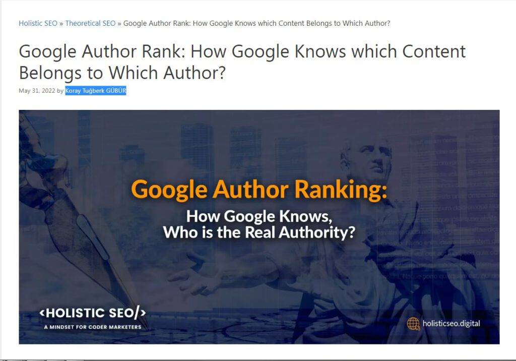 Y google ¿Cómo sabe (o pretende saber) qué contenido pertenece a qué autor?